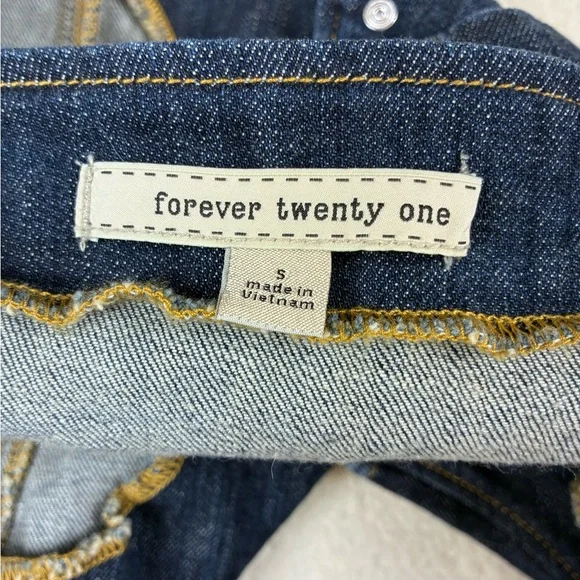 Y2K Forever 21 Denim Halter Crop Top Vest Size Small - Picture 4 of 11